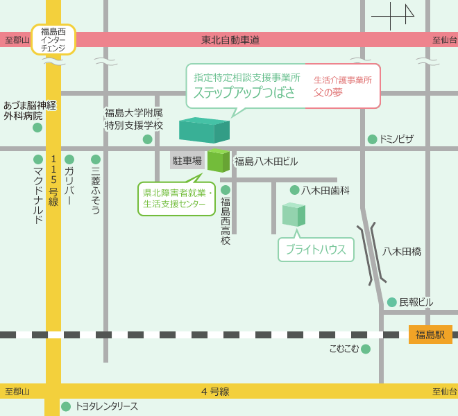 指定特定相談支援事業所　ステップアップつばさ 地図